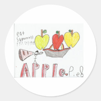 appeltaart ronde sticker