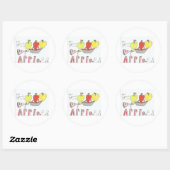 appeltaart ronde sticker (Vel)