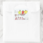appeltaart ronde sticker (Tas)