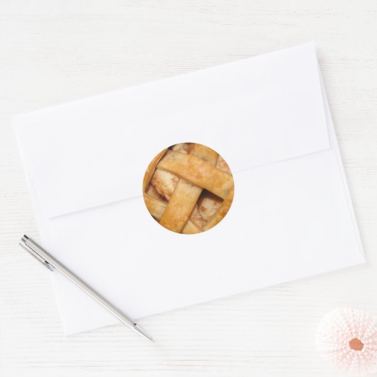 Appeltaart roosterkorst sticker (Envelop)