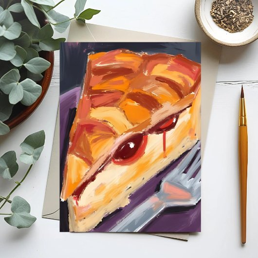 Appeltaart Thanksgiving Waterverf Feestdagenkaart