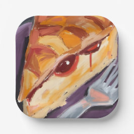 Appeltaart Thanksgiving Waterverf Papieren Bordje