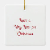 Appeltaart, vanille-ijsje Kerstmis Keramisch Ornament (Achterkant)