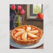 Appeltaart Waterverf Thanksgiving Feestdagenkaart (Voorkant)