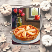 Appeltaart Waterverf Thanksgiving Feestdagenkaart