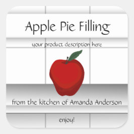 Appeltaartvulling Keuken Tegels Sq Productlabel Vierkante Sticker