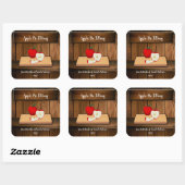 Appeltaartvulling Sq Inmaaklabel Vierkante Sticker (Vel)