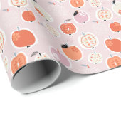 Appelvruchten, abstract, zomermotief cadeaupapier (Rol Hoek)