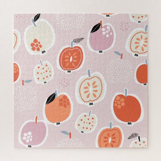 Appelvruchten, abstract, zomermotief legpuzzel (Verticaal)