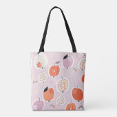 Appelvruchten, abstract, zomermotief tote bag (Achterkant)