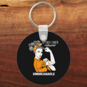Appendix Cancer Awareness Unbeakable Warrior Shirt Sleutelhanger (Voorkant)