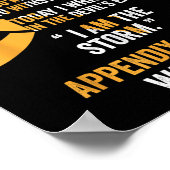 Appendix Kanker Awareness Lint T-Shirten Poster (Hoek)