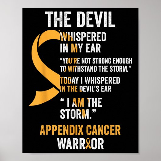 Appendix Kanker Awareness Lint T-Shirten Poster (Voorkant)