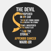 Appendix Kanker Awareness Lint T-Shirten Ronde Sticker (Voorkant)