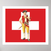 Appenzell Innerrhoden Trachten Swiss Flag Poster (Voorkant)
