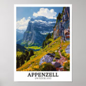 Appenzell kunst - Appenzell Print Ebenalp Berg (Voorkant)