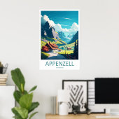 Appenzell Reispark Nationaal Vintage Poster Ski (Thuiskantoor)