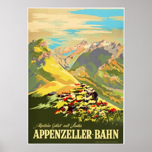 Appenzeller Bahn Swiss Appenzell Railways Travel Poster (Voorkant)
