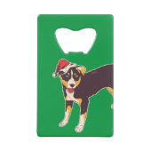 Appenzeller Dog Kerstmis Creditkaart Flessenopener (Voorkant)