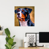 Appenzeller Sennenhund - Dog Portrait Poster (Thuiskantoor)