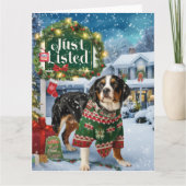 Appenzeller Sennenhund Feestelijke makelaar Kerstm Kaart (Voorkant)