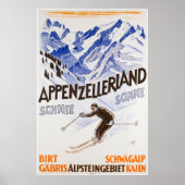 Appenzellerland, Schnee Sonne, Travel Ski Poster (Voorkant)