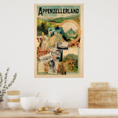 Appenzellerland, Zwitserland, Travel Ski Poster (Keuken)