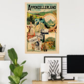 Appenzellerland, Zwitserland, Travel Ski Poster (Thuiskantoor)