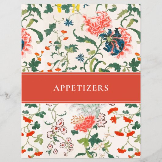 Appetizer Recipe Divider | Stijlvolle Floral (Voorkant)