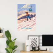 Appi Kogen Japan Sneeuwboarden Reisposter Poster (Thuiskantoor)