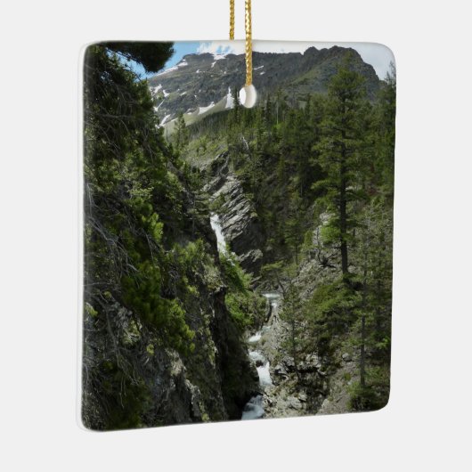 Appistoki Herfsten en piek in Glacier National Par Keramisch Ornament (Rechts)