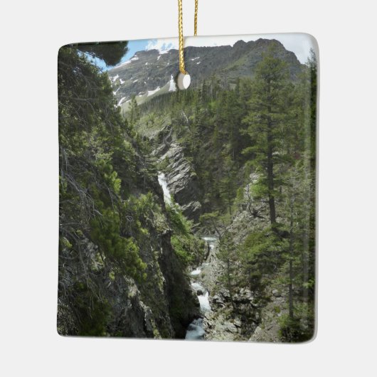 Appistoki Herfsten en piek in Glacier National Par Keramisch Ornament (Links)