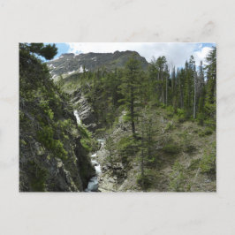 Appistoki-waterval en -piek in Glacier National Pa Briefkaart