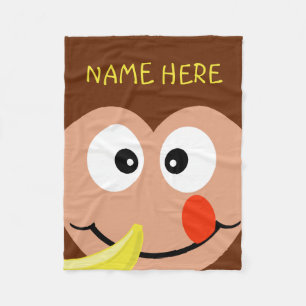 Applaus aap aangepaste naam Kinder dierentuin Fleece Deken