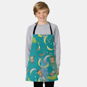 Applaus aap en bananen in boompatroon schort (Gedragen)