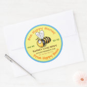 Applaus honingbijenapairlabel cartoon illustratie ronde sticker (Envelop)