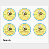 Applaus honingbijenapairlabel cartoon illustratie ronde sticker (Vel)