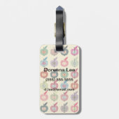 Applaus in Retrostijl Bagagelabel (Achterkant verticaal)