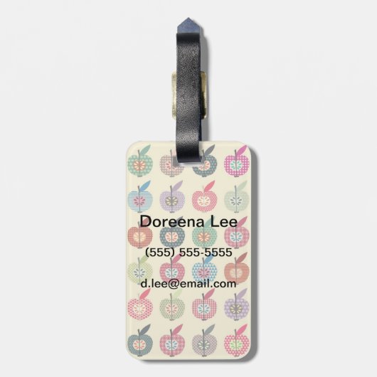 Applaus in Retrostijl Bagagelabel (Achterkant verticaal)