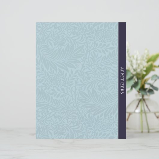 Applaus | Ontvanger divider |  Blauwe Floral (Staand voorkant)
