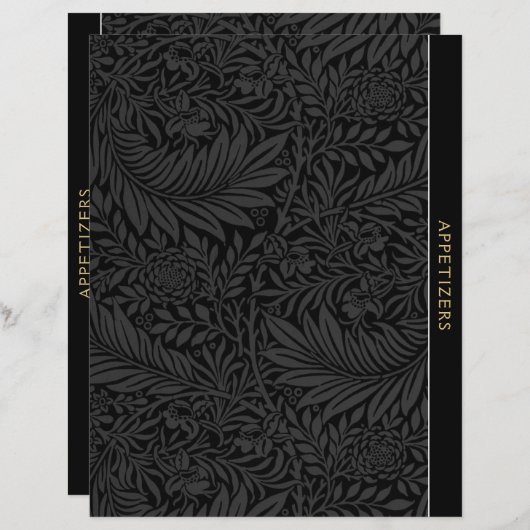 Applaus | Ontvanger divider |  zwarte Floral (Voorkant / Achterkant)