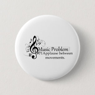 Applaus tussen bewegingen. ronde button 5,7 cm