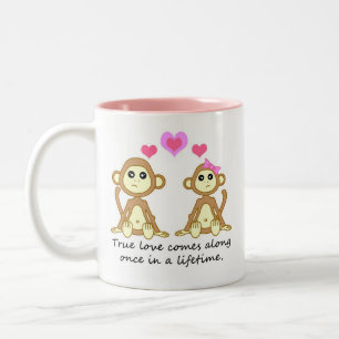 Applaus - ware liefde komt één keer in een... tweekleurige koffiemok