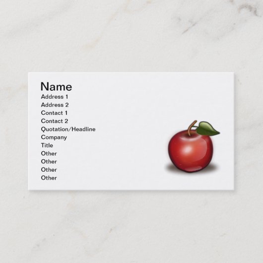 apple_002_Vector_Clipart Visitekaartje (Voorkant)