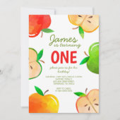 Apple 1e verjaardag bushel van vun Birthday Kaart (Voorkant)