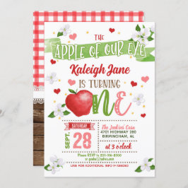 Apple 1e verjaardag Uitnodiging - Apple of Our Eye