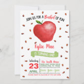 Apple 1st Birthday Invitation - Bushel of Fun Kaart (Voorkant)