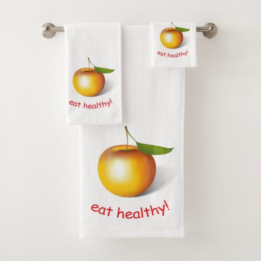 Apple 3-d bad handdoek (Insitu)
