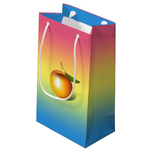 Apple 3-d klein cadeauzakje (Achterkant Gekanteld)
