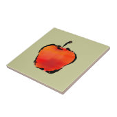 Apple 3 van 5 keramische tegels van 4 inch tegeltje (Zijkant)